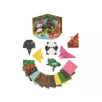 Origami hajtogató készlet mozgó szemekkel, 2 féle változat (madarak és állatok)