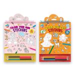 Színezd ki a matricákat színezőfüzet 250 matricával, 20x20cm, 8 lap, 3 ceruza, kétféle változat