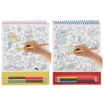 Színezd ki a matricákat színezőfüzet 250 matricával, 20x20cm, 8 lap, 3 ceruza, kétféle változat