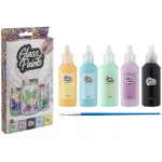 Üvegfóliafesték készlet ecsettel, 5x20ml, Moxy