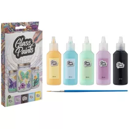 Üvegfóliafesték készlet ecsettel, 5x20ml, Moxy