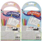 Mini foglalkoztató- és színezőfüzet, útikönyv, 11x22cm, 60 lap, 5 ceruza, kétféle változat