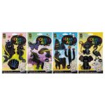 Képkarcoló szett, 4 figura kiegészítőkkel, 4 féle változat (hableány, unikornis, láma, vadállatok)