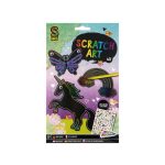 Képkarcoló szett, 4 figura kiegészítőkkel, 4 féle változat (hableány, unikornis, láma, vadállatok)