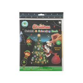   Képkarcoló és színező könyv, 21x26cm, 6+6 lap, karácsonyi