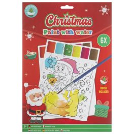   Karácsonyi vízzel festős színező füzet, A/4, 6 lap, ecsettel