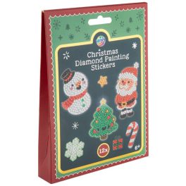   Gyémántfestés szett, karácsonyi matricák, 12 db-os (800073)