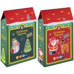 Gipszfigura festő szett (2 db 7cm-es figura, 4 festék, ecset), 2 féle változat