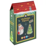 Gipszfigura festő szett (2 db 7cm-es figura, 4 festék, ecset), 2 féle változat