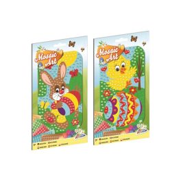  Húsvéti mozaikkép készítő szett, A/5, 2 féle (nyuszi vagy csibe)