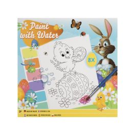   Húsvéti vízzel festős színező füzet, 20x20cm, 8 lap, ecsettel