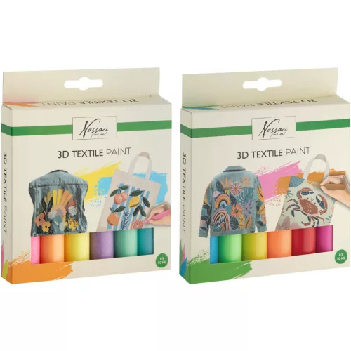 Textilfesték 6x12ml, kétféle változat