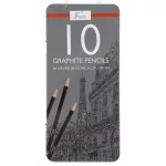 Grafitceruza készlet, 10 db-os, 6B-4H, hatszögletű, Nassau Fine