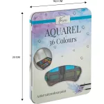 Aquarell vízfesték, 36 szín, ceruzával, ecsettel, vízzel tölthető ecsettel