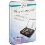 Aquarell vízfesték, 36 szín, ceruzával, ecsettel, vízzel tölthető ecsettel