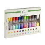 Akrilfesték készlet, 24 db-os, 24x22 ml, alap és pasztel színek