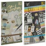 Matricás füzet scrapbookhoz, bullet journalhoz, 23x12cm, 20 lapos, kétféle változat (zöld és fekete)