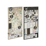 Matricás füzet scrapbookhoz, bullet journalhoz, 23x12cm, 20 lapos, kétféle változat (zöld és fekete)