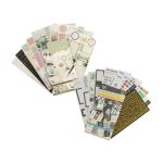 Matricás füzet scrapbookhoz, bullet journalhoz, 23x12cm, 20 lapos, kétféle változat (zöld és fekete)