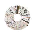 Matricás füzet scrapbookhoz, bullet journalhoz, 23x12cm, 20 lapos, kétféle változat (zöld és fekete)