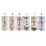 Öntapadós papírszalag, washi-tape, 6 x 2,5m, 6 db/csomag, 6 féle változat