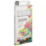 Színes ceruzakészlet 12 db-os, 3 féle változat (intenzív, pasztell és natúr színek)