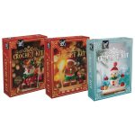 Karácsonyi figura horgolószett, 3 féle (rénszarvas, mézeskalács figura, hóember)