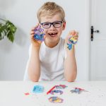 Stitch gyémántfestés szett 6 db formával, mágnesek és kulcstartó