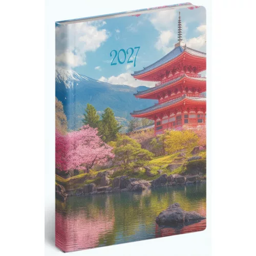 Realsystem határidőnapló, B/6, heti tervező, 2027, Fiestina Light pagoda