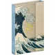 Realsystem mágnessel záródó agenda, határidőnapló, heti tervező, 11x16cm, 2027, Katsushika Hokusai