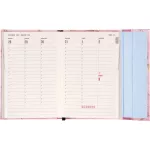 Realsystem mágnessel záródó agenda, határidőnapló, heti tervező, 11x16cm, 2027, Pink Marble