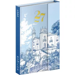   Realsystem mágnessel záródó agenda, határidőnapló, heti tervező, 11x16cm, 2027, Villa