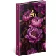 Realsystem mágnessel záródó agenda, határidőnapló, 13x21cm, heti tervező, 2026, Purple Flowers