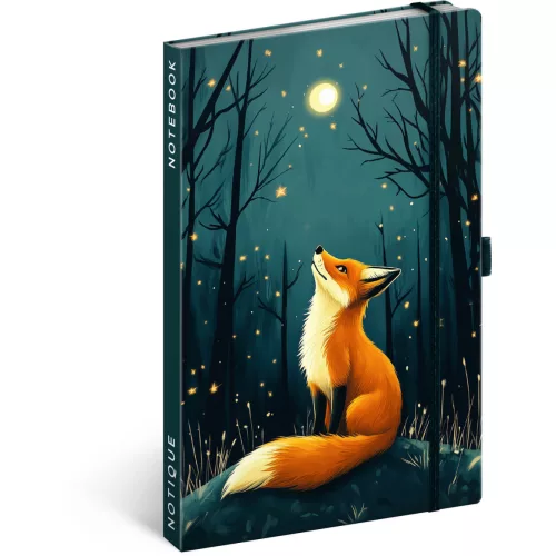 Realsystem Notique design keményfedeles notesz, napló 13x21cm, vonalas, Fox