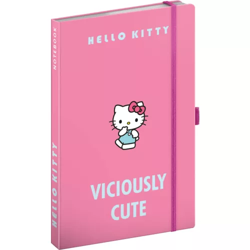Realsystem Notique design keményfedeles notesz, napló 13x21cm, vonalas, Hello Kitty