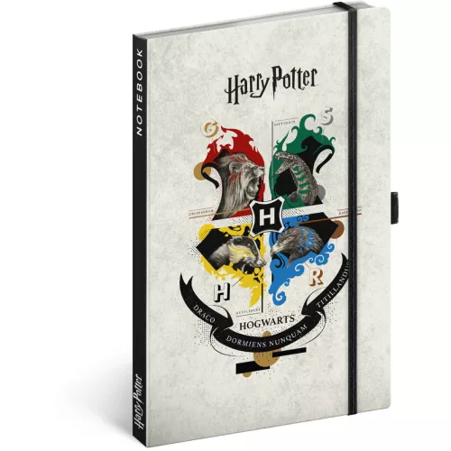 Realsystem Notique design keményfedeles notesz, napló 13x21cm, vonalas, Harry Potter