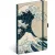 Realsystem Notique design keményfedeles notesz, napló 13x21cm, vonalas, Katsushika Hokusai