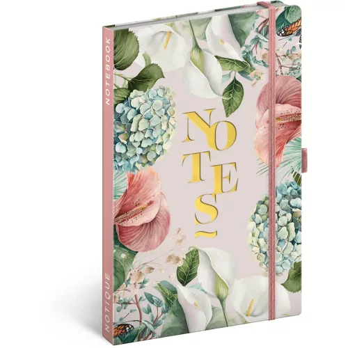 Realsystem Notique design keményfedeles notesz, napló 13x21cm, vonalas, Lilium