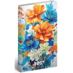 Realsystem zsebnaptár, álló, heti, 9x16,5cm, 2027. Flexi akvarell
