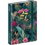 Realsystem zsebnaptár, heti, keményfedeles, 9,8x14,5cm, 2027, Jungle