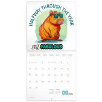 Falinaptár, lemeznaptár, 30x30 cm, 2026, Cheeky Capybaras