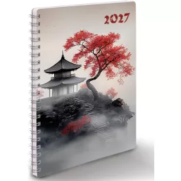   Realsystem határidőnapló, A/5, heti tervező, spirál, 2027, SP1 japán