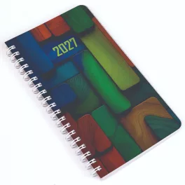   Realsystem zsebnaptár, álló, heti, 9,5x17cm, spirál, 2027, SP2 hasábok