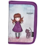 Santoro Gorjuss, tolltartó, klapnis, üres, 14x21x4cm, Purrrrrfect Pals