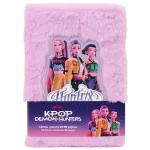 K-POP Démonvadászok napló plüss borítóval, A/5, vonalas