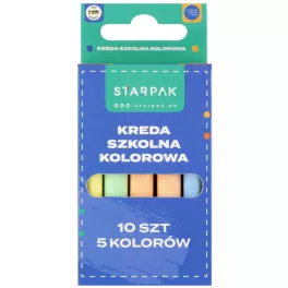 Táblakréta, színes (5 féle szín), 10 db-os