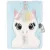 Unikornis napló kulccsal, A/5, plüss borítóval, Unicorn