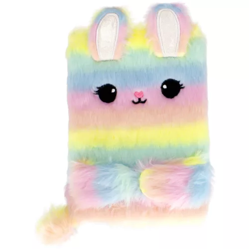 Nyuszis napló, notesz, A/5, plüss borítóval, Rabbit Pastel