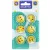 Smiley, emoji mágnes szett, 6 db-os, 33mm