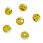 Smiley, emoji mágnes szett, 6 db-os, 33mm